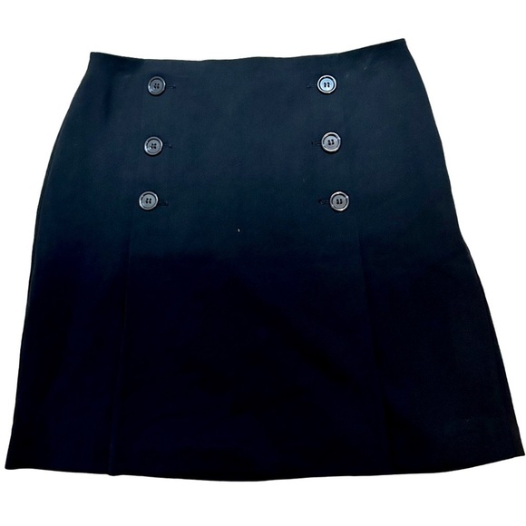 NWT | M&S Pleated Mini Skirt with buttons | Navy Blue |Size 6 - Picture 1 of 10